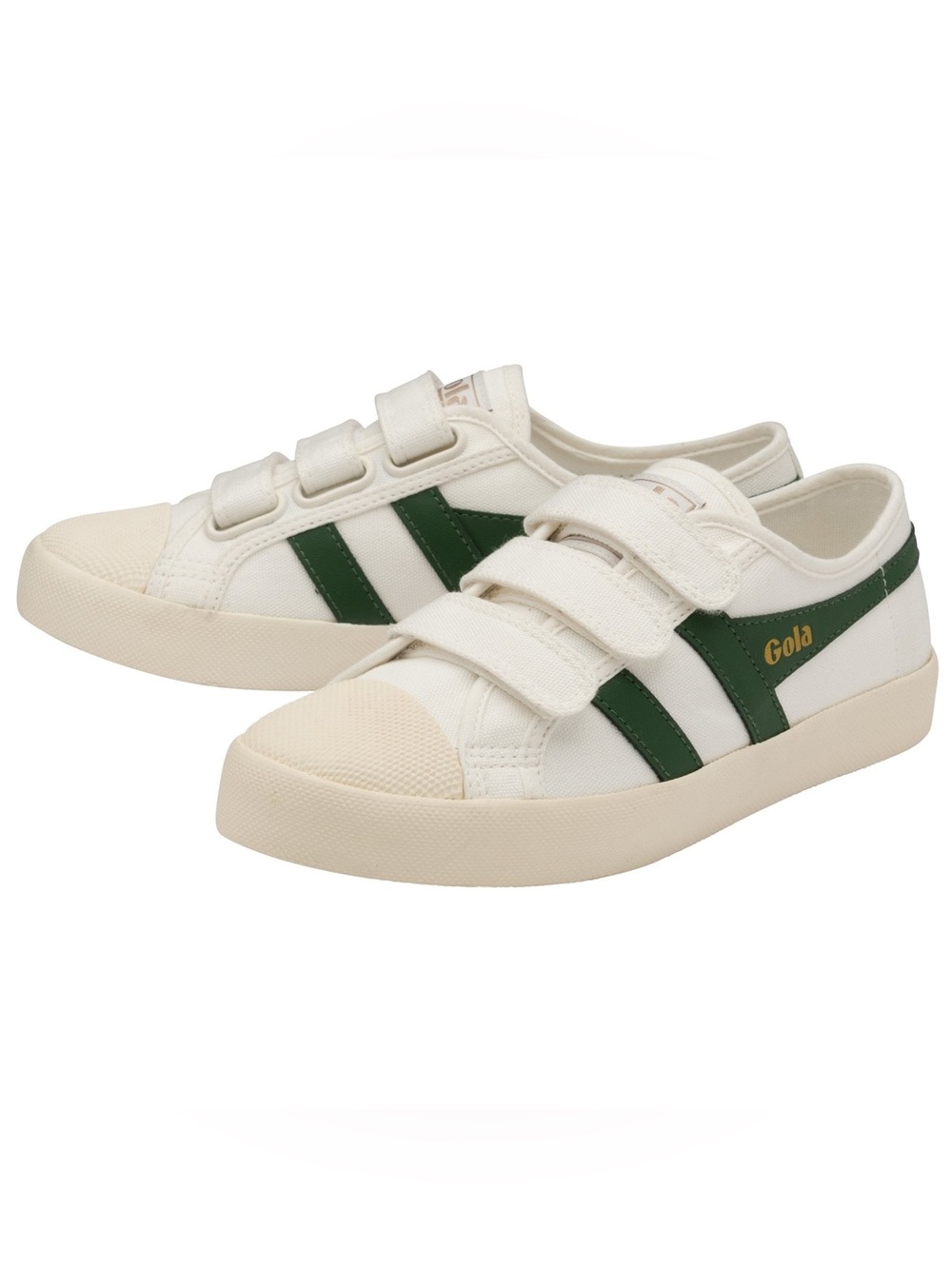 Gola 7 Velcro Sneaker Green White Vegan Retro Trainer Preppy Streetwear Sporty